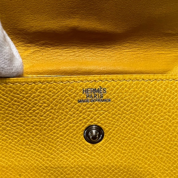 Hermès Box Card Case Silver Hardware Calf Leather Business Holder - Picture 5 of 13